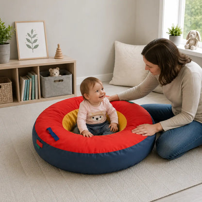 Baby Care Support Ring in a naturally lit supervised early-years baby setting