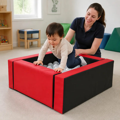 Baby Moves Neuro Ball Pool in a naturally lit supervised early-years sensory play setting