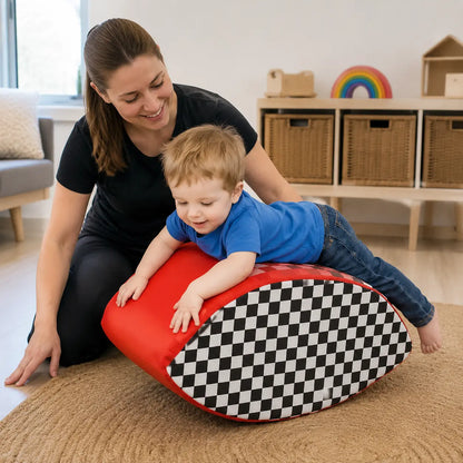 Baby Moves Rocky Road Balancer in naturally lit supervised early-years play