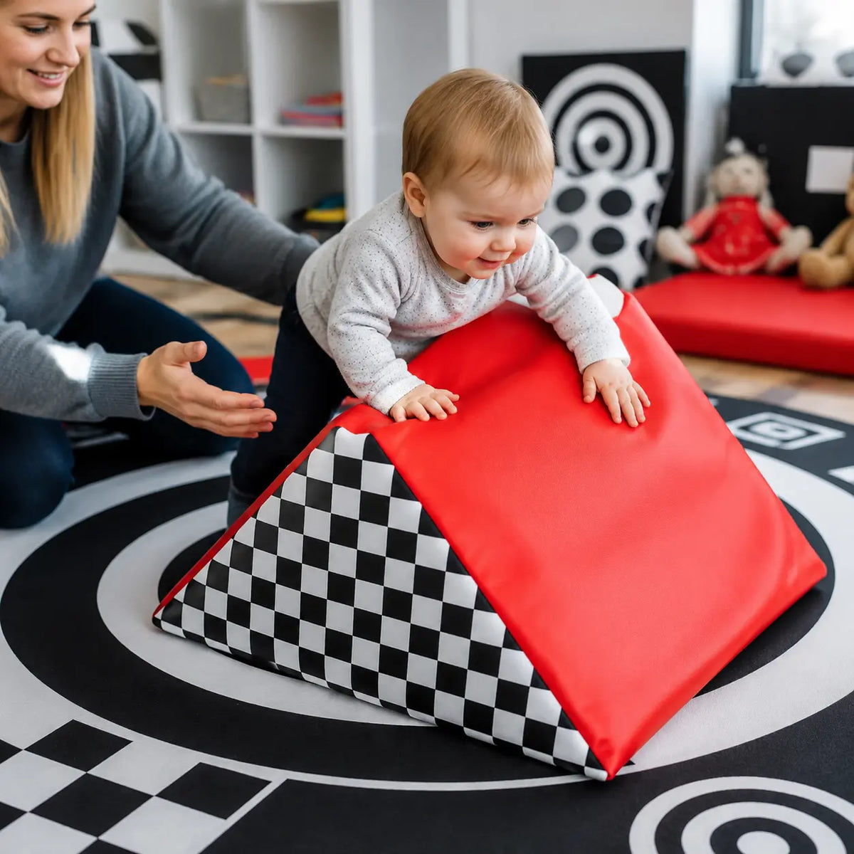 Baby Moves Toddler Tumbler in naturally lit supervised early-years play