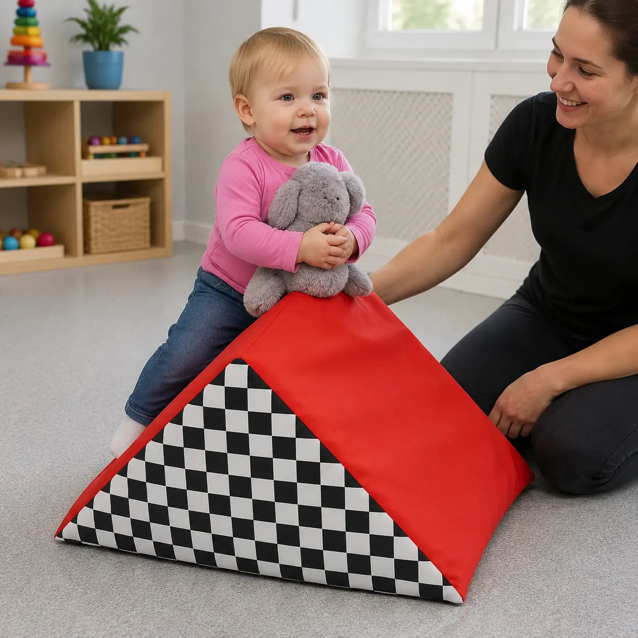 Baby Moves Toddler Tumbler in naturally lit supervised early-years play