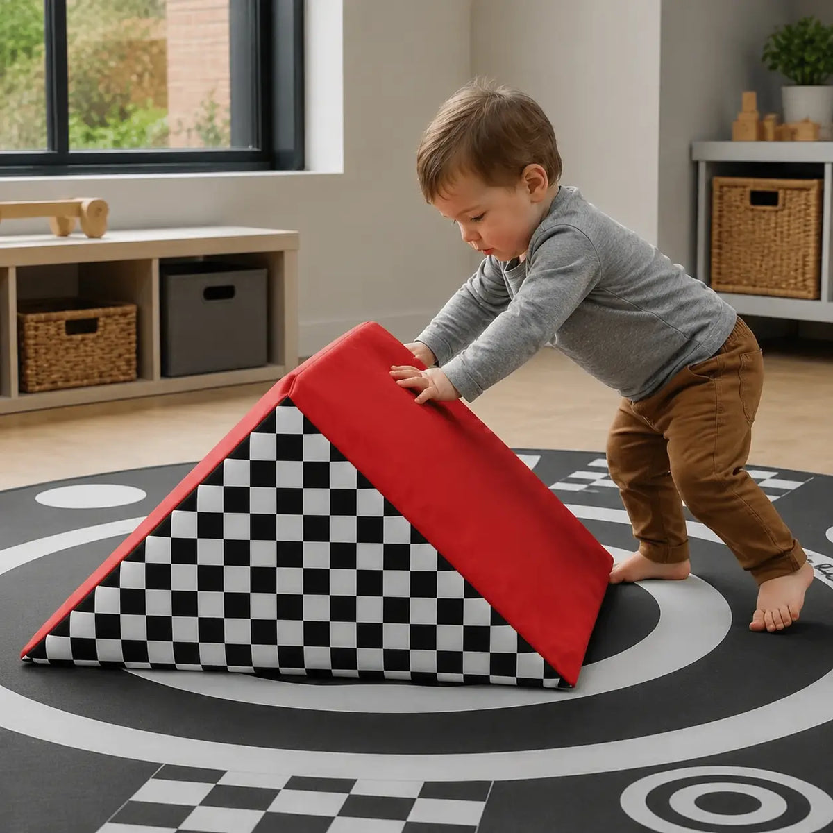 Baby Moves Toddler Tumbler in naturally lit supervised early-years play