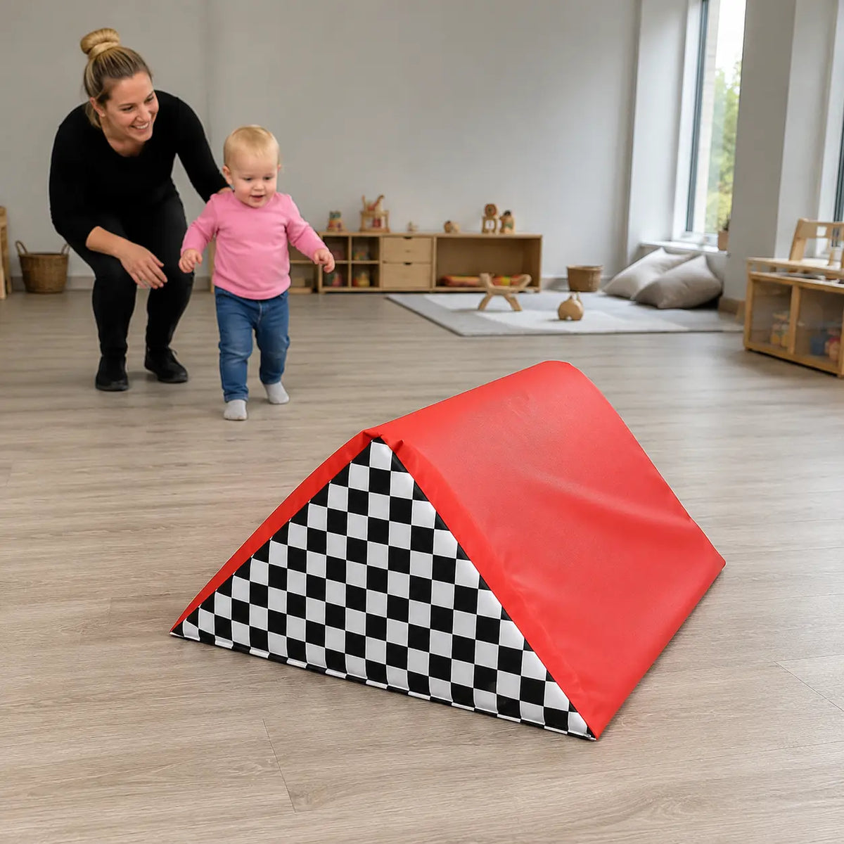 Baby Moves Toddler Tumbler in naturally lit supervised early-years play