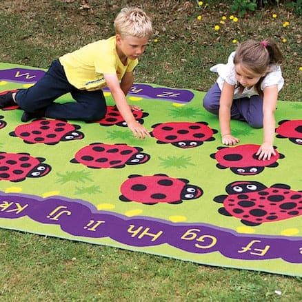 Back to Nature Chloe Caterpillar Outdoor Play Mat, Perfect for learning outdoors, this Back to Nature Chloe Caterpillar Outdoor Play Mat provides opportunities for developing both literacy and numeracy skills.The Back to Nature Chloe Caterpillar Outdoor Play Mat is great for cross curricular use, featuring the alphabet in upper and lower case as well as number spots 1 to 12. The Back to Nature Chloe Caterpillar Outdoor Play Mat supports outdoor learning which will help children connect with nature, build se
