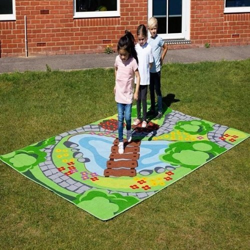 Back to Nature Garden Outdoor Mat, The Back to Nature Garden Outdoor Mat is a delightful addition to outdoor learning environments. The Back to Nature Garden Outdoor Mat is crease resistant with unique Rhombus anti-skid Dura-Latex safety backing.Features of the Back to Nature Garden Outdoor Mat The Back to Nature Garden Outdoor Mat is a decorative mat with pathways to encourage active and imaginative play. The Back to Nature Garden Outdoor Mat supports outdoor learning which will help children connect with 