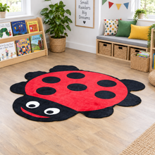 Back to Nature Ladybird Carpet in a naturally lit early years classroom without children, view 1