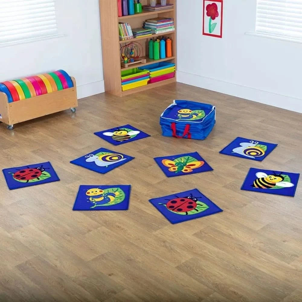 Back to Nature Mini Bug Placement Carpets Pack of 14-Back to Nature Mini Bug Placement Carpets Pack of 14