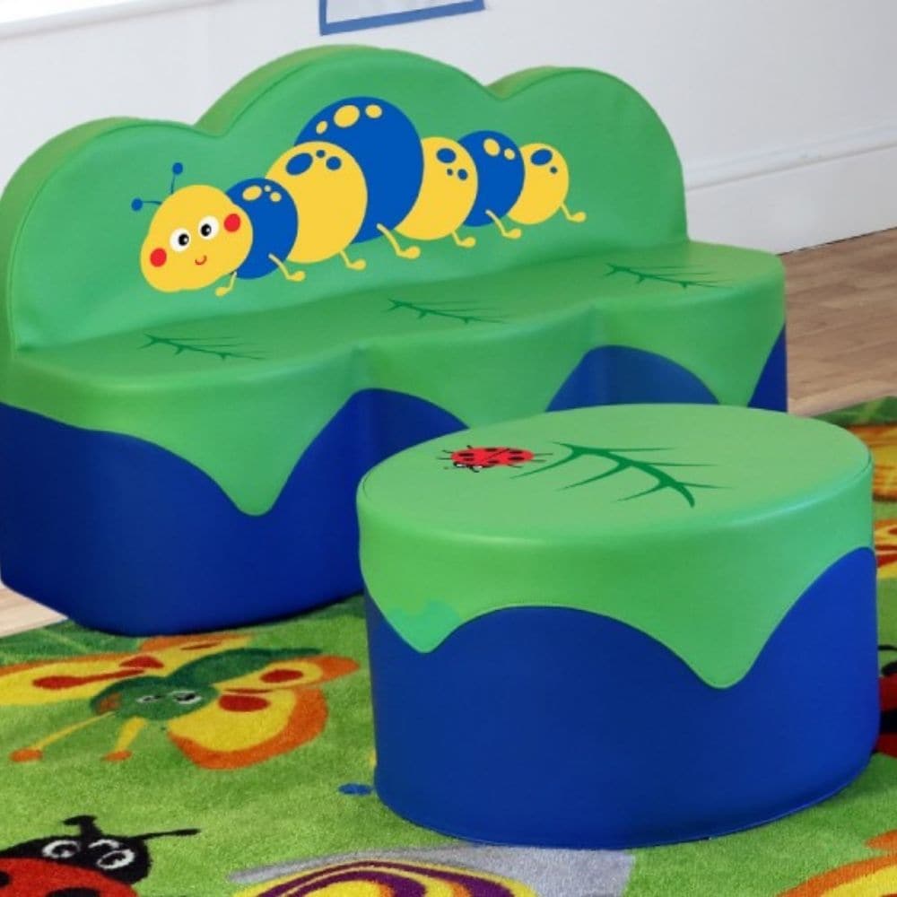 Back to Nature Pouf, The Back to Nature Pouf is a brightly coloured nature themed Pouf which is ideal for nurseries and school.Create a themed seating environment with these stunning soft seating ranges. Unique modular design allows you to mix and match to suit any environment. The Back to Nature Pouf will add colour and style to any EYFS and home setting. A refresh of our Back to Nature™ soft seating range The much loved characters have been updated and match our Back to Nature™ carpet range perfectly Size