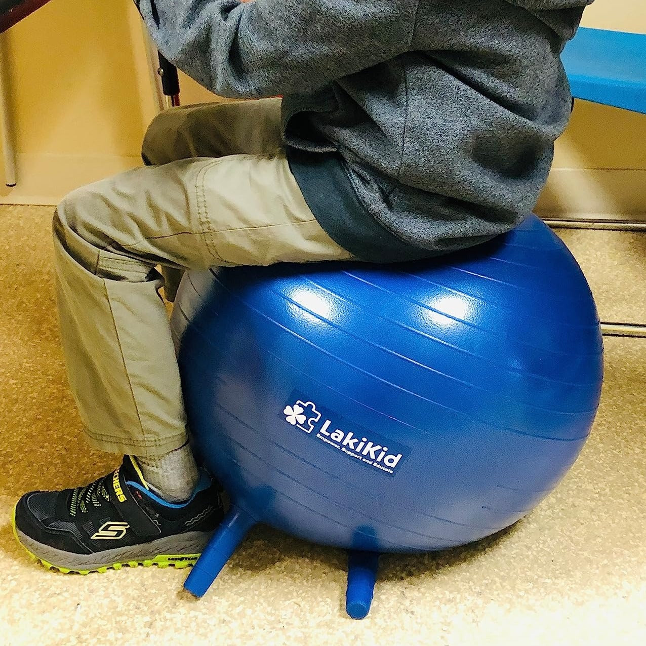 Balance Ball Chair, Our inflatable ball seats allow students to move and balance—reducing restlessness and improving focus while they learn! The Balance Ball Chair is made with sturdy, easy-clean PVC that’s lightweight enough for kids to move around the class, the seats each include legs to keep them in place right where you want them Balls are commonly used for: To improve dynamic balance by sitting or lying on top of the ball Activities to facilitate movement and general gross motor coordination Exercises