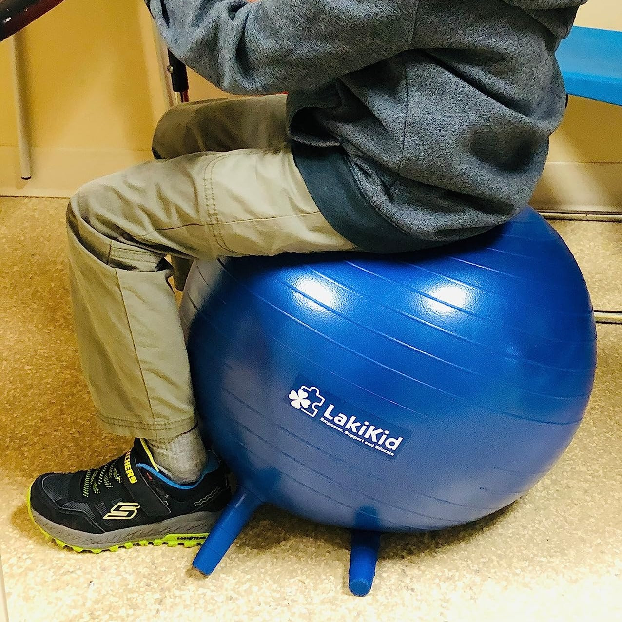 Balance Ball Chair, Our inflatable ball seats allow students to move and balance—reducing restlessness and improving focus while they learn! The Balance Ball Chair is made with sturdy, easy-clean PVC that’s lightweight enough for kids to move around the class, the seats each include legs to keep them in place right where you want them Balls are commonly used for: To improve dynamic balance by sitting or lying on top of the ball Activities to facilitate movement and general gross motor coordination Exercises
