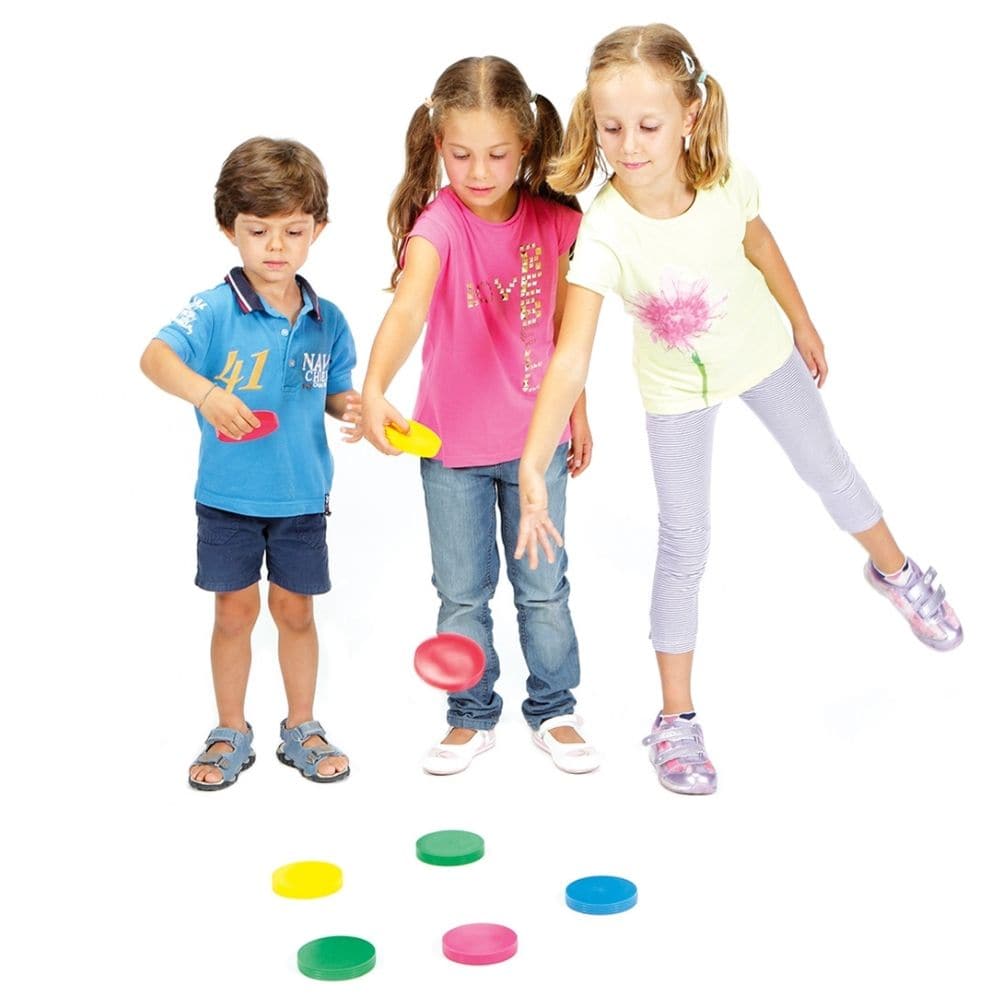 Balance Circles, Introducing Balance Circles, the ultimate multi-functional toy that promises endless hours of fun and learning for little ones! With its soft, small-sized disks, children can let their imagination run wild and create new games that will keep them engaged and entertained. These colorful disks are perfect for little hands, encouraging creativity and problem-solving skills.But that's not all - Balance Circles is much more than just a toy. With its unique design, it doubles as a versatile tool 