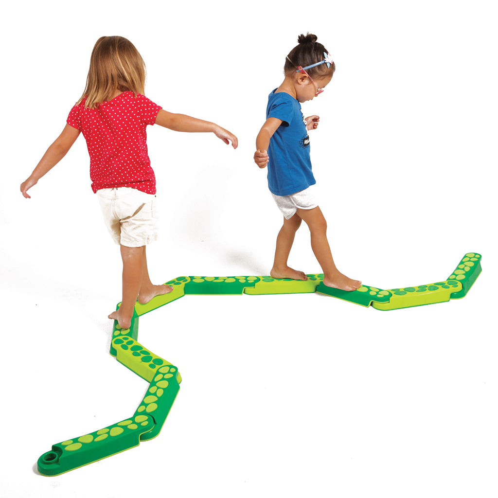 Balance Path Snake, The Balance Path Snake is an ideal product for children with special needs or those who require assistance in developing their gross motor skills. The Balance Path Snake set contains six pieces and measures 19.5 L x 15 W x 2.5cm H each, and is designed to help your child improve their balance and coordination. With its wavy, snake-like design, this balance path encourages children to step, hop, and jump from one piece to the next, enabling them to build their strength and coordination wh