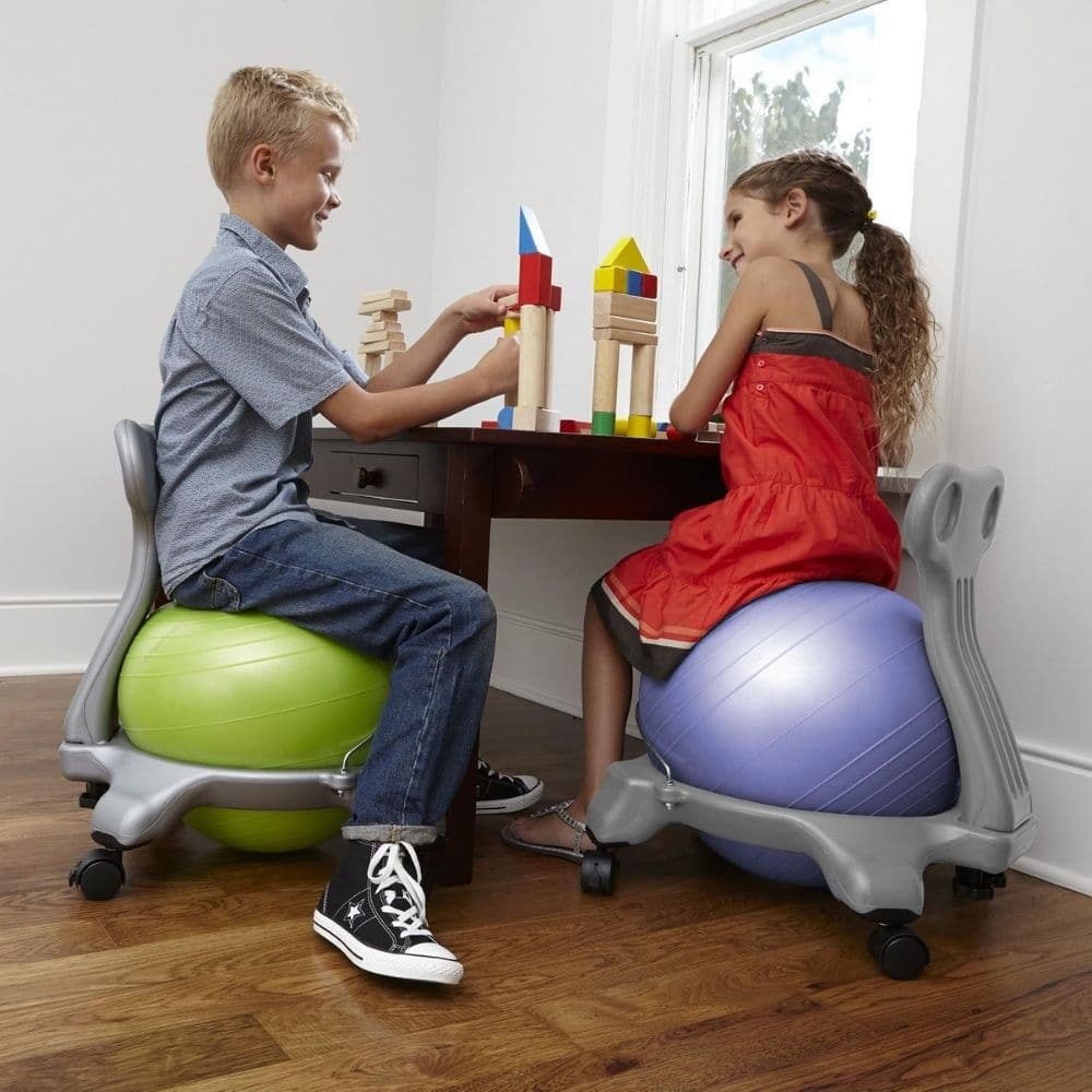 Ball Therapy Chair, The Ball Therapy Chair is a mobile ergonomic seating system combines the benefits of ball therapy with the convenience of a chair base. The Flexibility and shape of the Ball Therapy Chair help improve posture, build a healthier back and sense of balance. The Therapy ball chair promotes a healthy posture & keeps the mind focused and body engaged. The perfect child sized seat for improving concentration & focus at home or in the classroom. This therapy ball chair helps to reduce restlessne