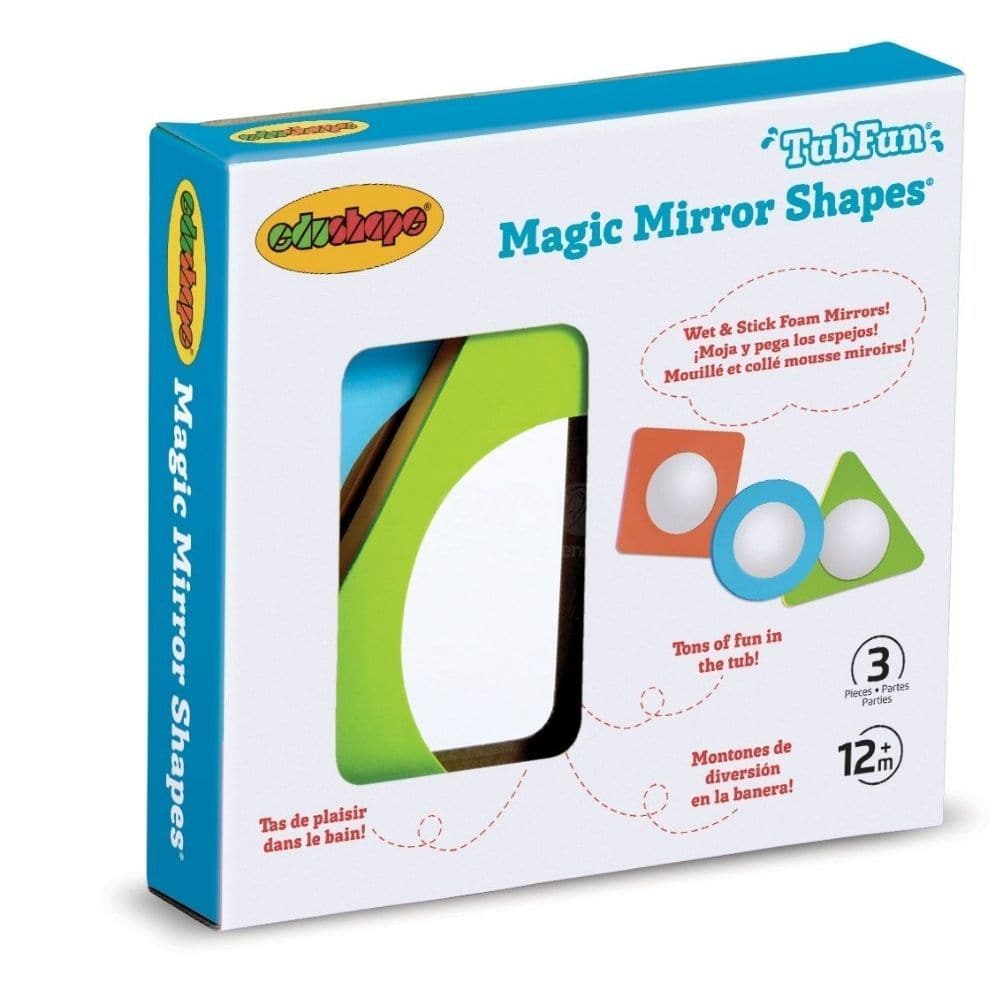Bath Mirror Shapes, Looking for a fun and educational bath time activity for your little ones? Look no further than these Bath Mirror Shapes from Edufoam! Featuring three brightly coloured mirrors in triangle, circle, and square shapes, these toys are designed specifically for water play and will stick to any smooth, flat surface when wet.Made from Edufoam, these mirrors are incredibly durable and resistant to mould and mildew. They won't absorb water or become misshapen, ensuring that your child will enjoy