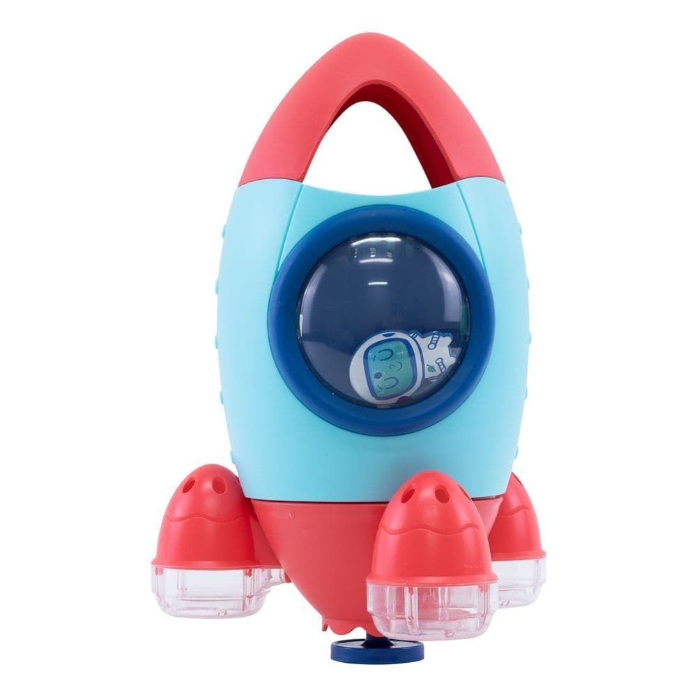 Bath Rocket, Prepare for an intergalactic bath time adventure with the Tiger Tribe Bath Toy Rocket! Perfect for mini astronauts, this bath toy adds a splash of excitement and discovery to your little one's bath routine. Features of the Bath Rocket: Water-Level Mechanism: Immerse the rocket to fill it up, and watch the water levels rise as if counting down to takeoff. Rotating Jets: As the rocket "launches," water gushes out of its rotating jets, creating a mesmerizing dome shape. Astronauts Afloat: Peek int