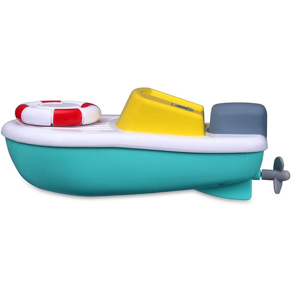 BB Junior Splash 'n' Play Twist & Sail, The BB Junior Splash 'n' Play Twist & Sail is another wonderful addition to the BB Junior line-up, designed specifically for the enjoyment of little water enthusiasts. Built to be both robust and engaging, this wind-up bath toy is perfect for children aged 12 months and up. The toy is simple to operate: all your child needs to do is twist the life ring on the deck to wind the clockwork engine. Once placed in water, the boat sets sail across the surface, delighting you
