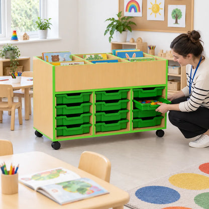Beam 6 Compartment Book Browser With Trays in a bright classroom – view 5