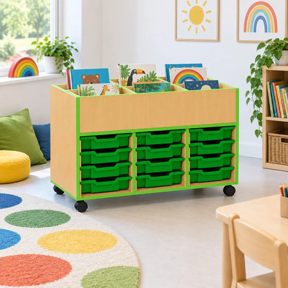Beam 6 Compartment Book Browser With Trays in a bright classroom – view 7