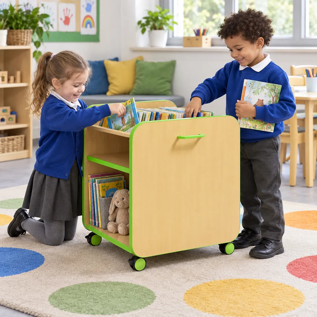Beam Single Pull Out Storage Unit in a bright classroom – view 6