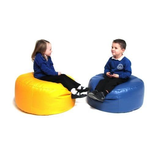 Bean Bag Primary Circle, As a plump floor cushion, place this Bean Bag Primary Circle in a large circle and you have the tools for full classroom participation. No more moaning about sitting on the carpet. This Bean Bag Primary Circle works brilliantly as a means of keeping full class attention. Soft, shower-proof and UV Resistant material Our Indoor/Outdoor bean bags are made from a soft, shower-proof and UV Resistant material - meaning the sun and rain won't damage them! Although perfectly suited for use 