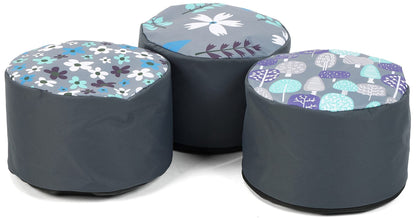 IndoorOut Beany Buffets Graphite/Grey