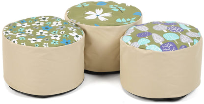 IndoorOut Beany Buffets Beige/Olive