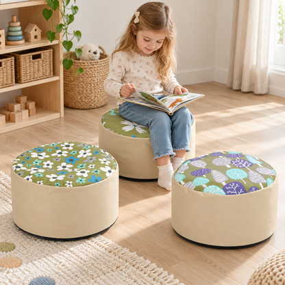 Beany Buffets used for reading in a home playroom