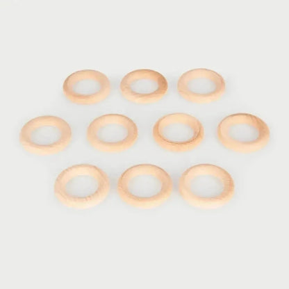 Beechwood Rings Pack of 10-Beechwood Rings Pack of 10