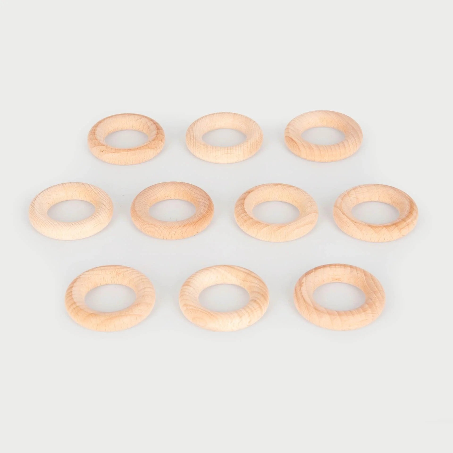 Beechwood Rings Pack of 10-Beechwood Rings Pack of 10