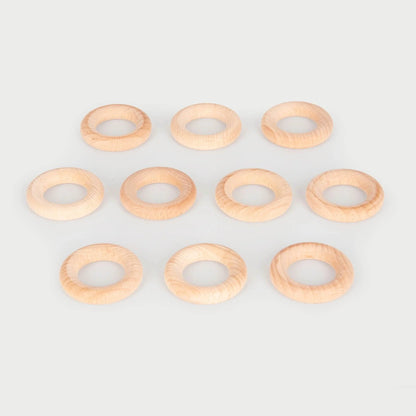 Beechwood Rings Pack of 10-Beechwood Rings Pack of 10
