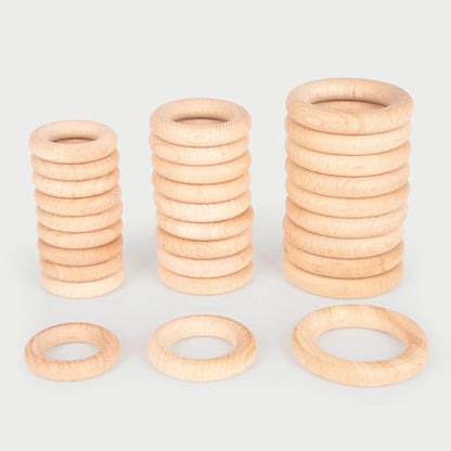 Beechwood Rings Pack of 10-Beechwood Rings Pack of 10