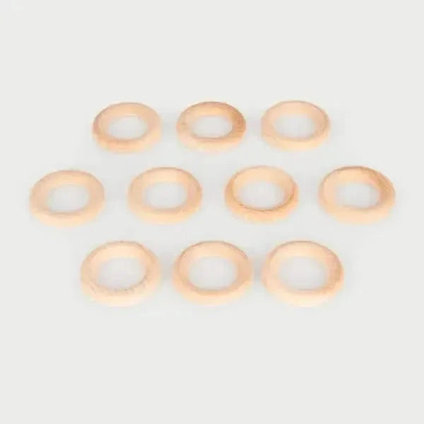 Beechwood Rings Pack of 10-Beechwood Rings Pack of 10