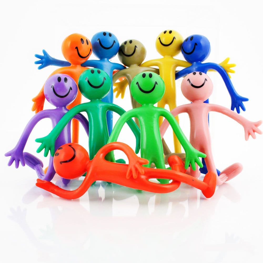 Bendy Smiley Man Extra Large, Our Bendy Smiley Men are not just toys, they are a fun and effective tool for focus and emotional learning. Crafted with a charming design, these bendable figures are loved by children globally. They serve as an ideal fidget toy, enabling children to channel their energy into a simple yet engaging activity. This helps in keeping their minds and hands occupied, thereby increasing their focus.The Bendy Smiley Men are more than just a distraction. They are designed to stimulate th
