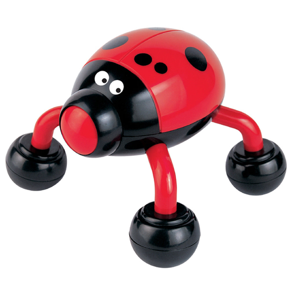Big Bug Massager, This hand-held Big Bug Massager is designed to produce gentle vibrations, which can aid in calming or stimulating your body as you massage it. With its whimsical plastic design, this Big Bug Massager is perfect for anyone who loves a little bit of fun and creativity in their daily routine. This Big Bug Massager is equipped with four massaging feet that provide an invigorating sensory feeling as you massage your body. Simply push the nose to turn the unit on or off, giving you complete cont