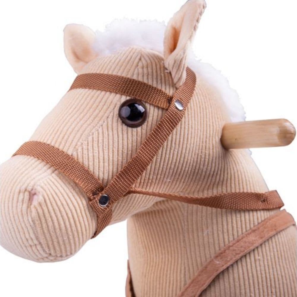 Bigjigs Cord Rocking Horse, Saddle Up for Adventure: Get ready for hours of imaginative play and horseback adventures with the Bigjigs Cord Rocking Horse. Crafted with care and designed for little riders, this wooden rocking horse is a timeless addition to any playroom. Soft Corduroy Comfort: The Bigjigs Cord Rocking Horse is upholstered in tough, yet soft corduroy fabric, ensuring both durability and comfort for your child. The cozy texture of corduroy adds to the tactile experience of rocking and riding. 