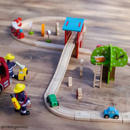Bigjigs Fire Station Train Set-Bigjigs Fire Station Train Set