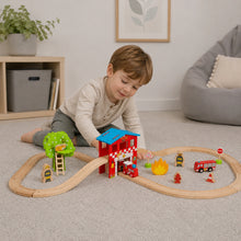 Bigjigs Fire Station Train Set-Bigjigs Fire Station Train Set
