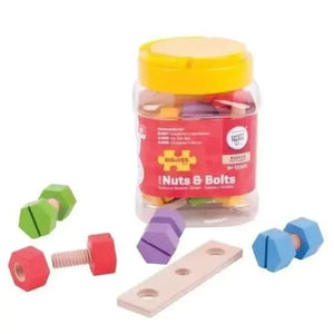 Bigjigs Jar of Nuts and Bolts-Bigjigs Jar of Nuts and Bolts