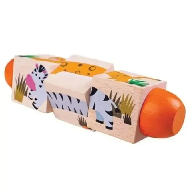 Bigjigs Jungle Twist Blocks-Bigjigs Jungle Twist Blocks