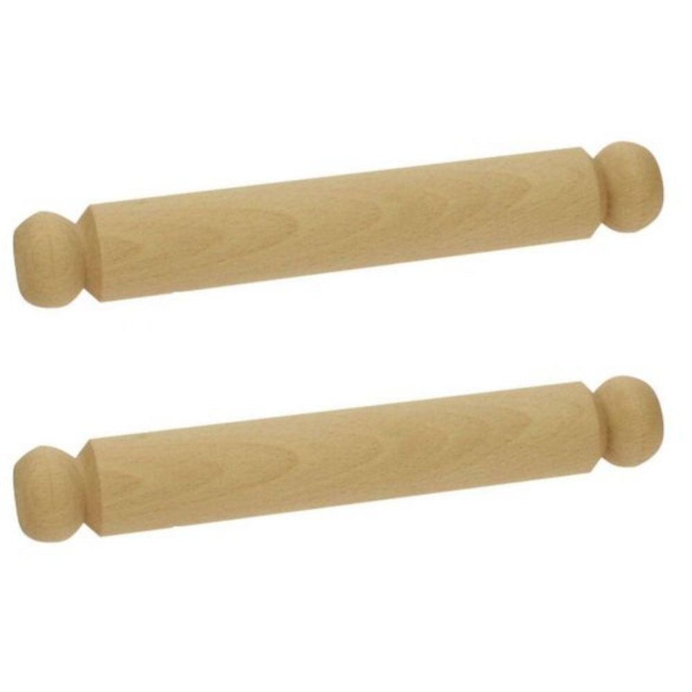 Bigjigs Large Rolling Pin Pack of 2, The Bigjigs Large Rolling Pin Pack of 2 are ideal for youngsters who like to bake and are perfectly sized for little hands, with easy to grip handles. Youngsters can bake up some treats in a Bigjigs play kitchen or be inspired to help adults do some real baking.The Large Rolling Pin Pack of 2 encourages creative and imaginative role play. The Large Rolling Pin Pack of 2 are made from high quality, responsibly sourced materials. Large Rolling Pin Pack of 2 Conforms to cur