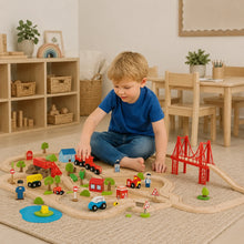 Bigjigs Rail Rural Road and Rail Train Set-Bigjigs Rail Rural Road and Rail Train Set