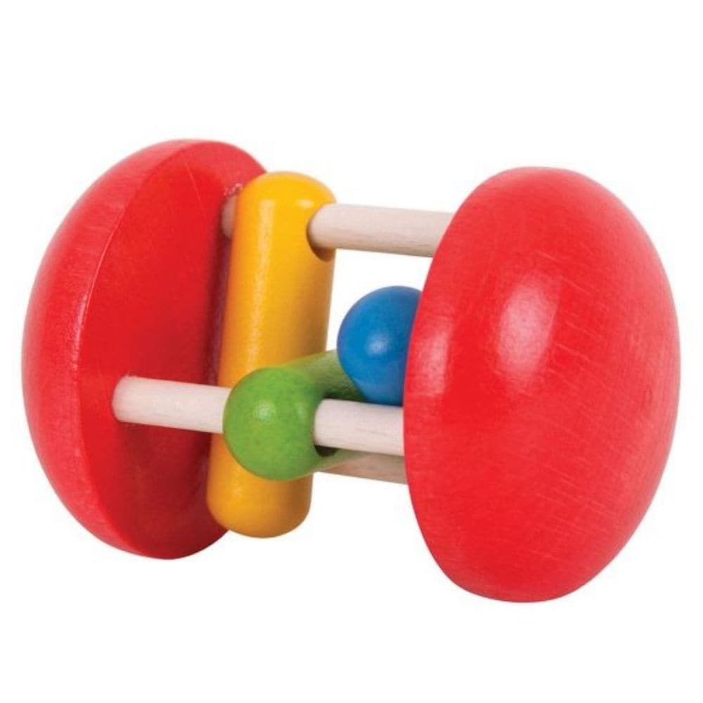 Bigjigs Rainbow Roller, The Bigjigs Rainbow Roller is a fantastic toy that not only entertains but also educates. Its vibrant colours and moving blocks captivate children, making it an excellent tool for teaching colour recognition. As the roller is moved or shaken, the wooden blocks swing around and click against the supports, providing both visual and auditory stimulation. The interactive nature of this Bigjigs Rainbow Roller encourages fine motor skills as little ones grasp, roll, and shake the Rainbow R