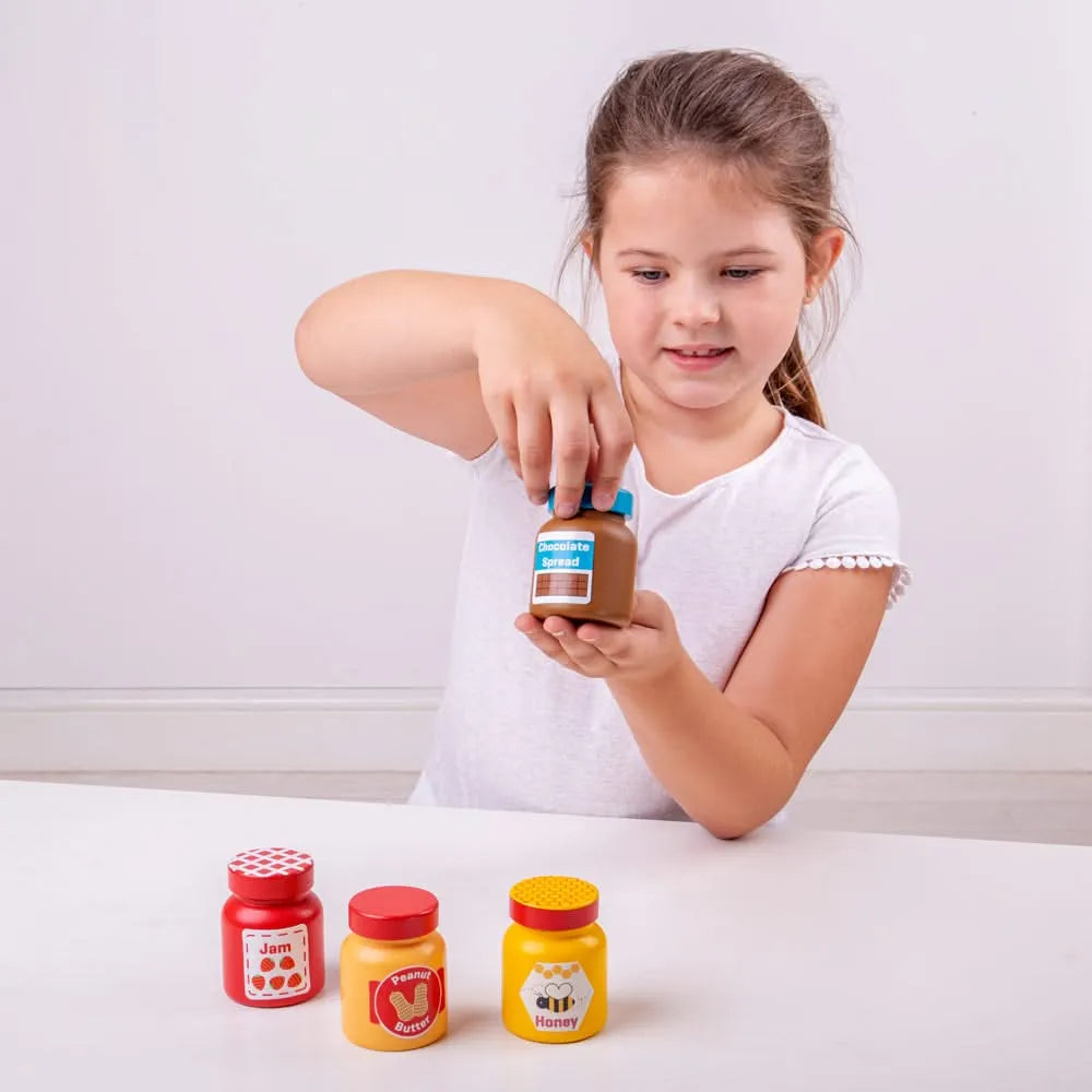 Bigjigs Toys Jars and Spreads-Bigjigs Toys Jars and Spreads