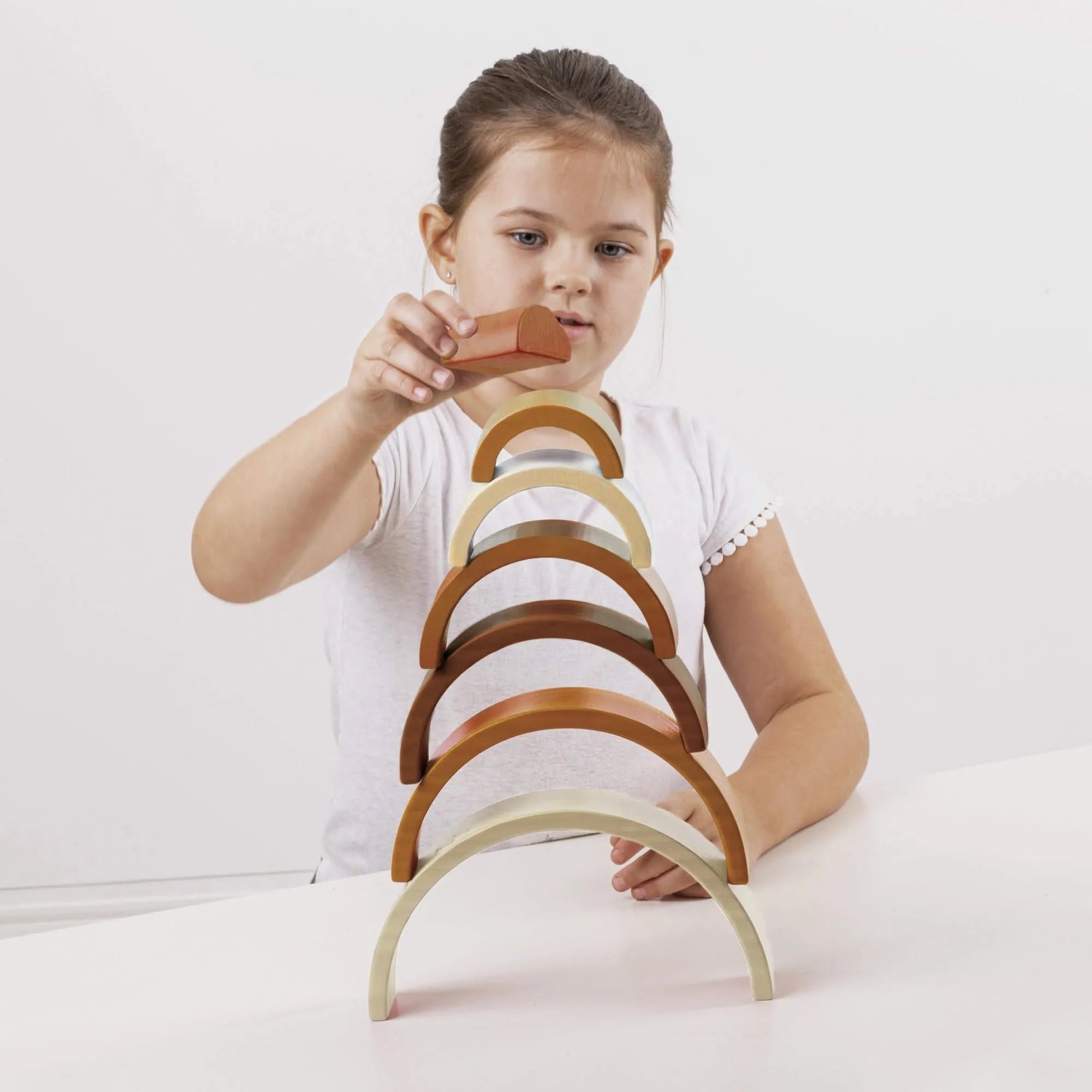 Bigjigs Toys Natural Stacking Rainbow-Bigjigs Toys Natural Stacking Rainbow