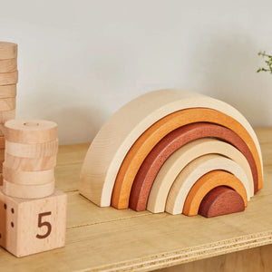 Bigjigs Toys Natural Stacking Rainbow-Bigjigs Toys Natural Stacking Rainbow