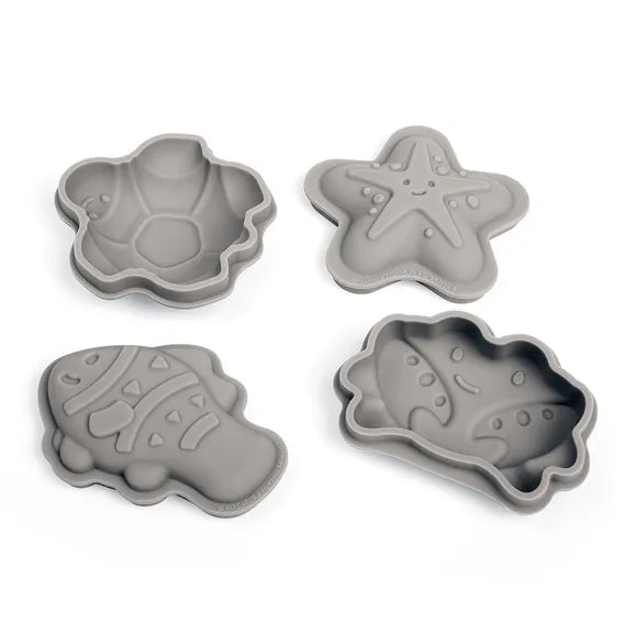 BIGJIGS Toys Silicone Sand Moulds - Pack of 4-BIGJIGS Toys Silicone Sand Moulds - Pack of 4
