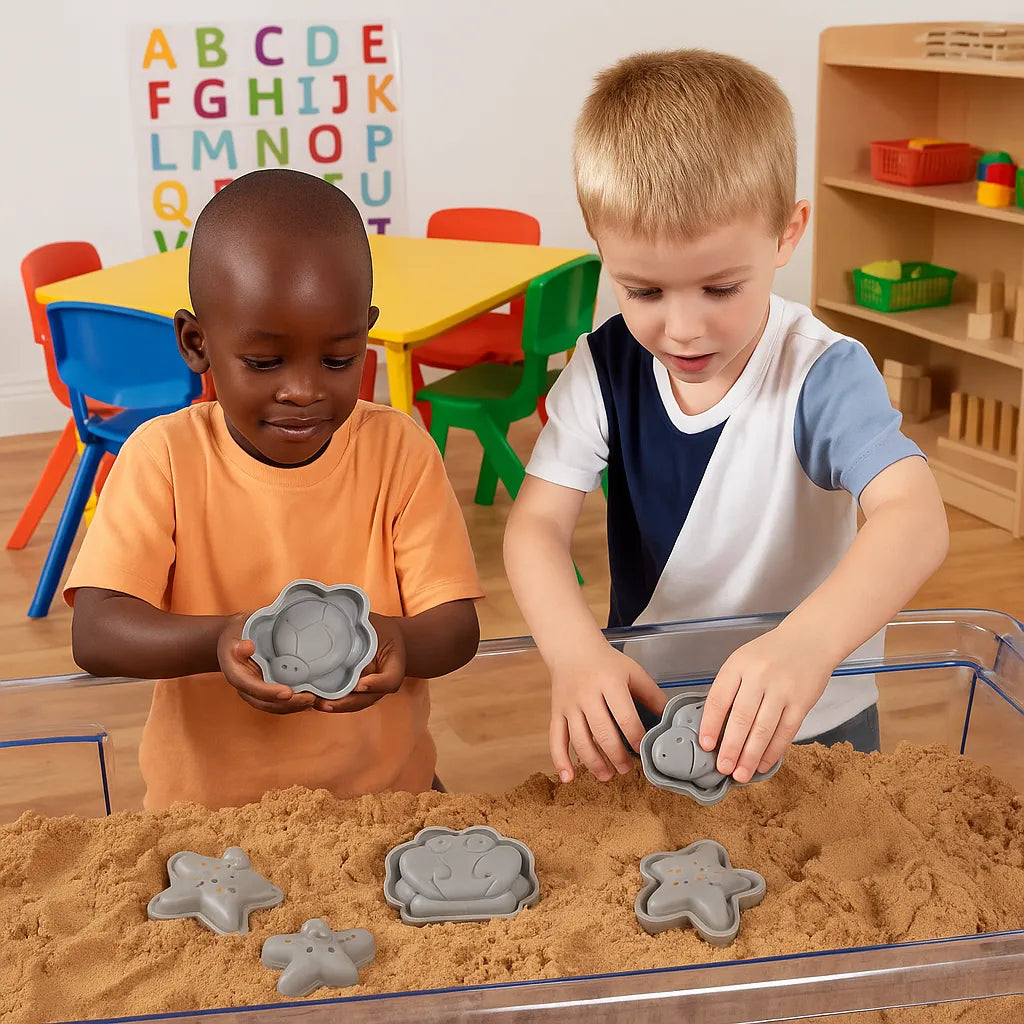 BIGJIGS Toys Silicone Sand Moulds - Pack of 4-BIGJIGS Toys Silicone Sand Moulds - Pack of 4