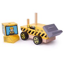 Bigjigs Toys Stacking Bulldozer-Bigjigs Toys Stacking Bulldozer