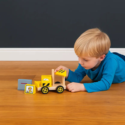 Bigjigs Toys Stacking Bulldozer-Bigjigs Toys Stacking Bulldozer