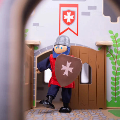 Bigjigs Toys Wooden Knight Toys Set-Bigjigs Toys Wooden Knight Toys Set